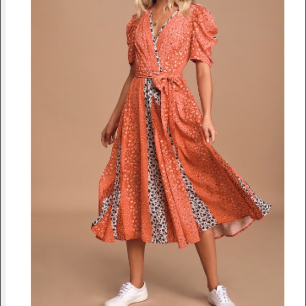 Lulus floral print wrap dress